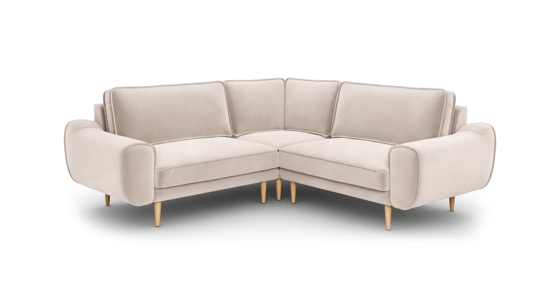 Klem 210 x 210 Köşe Ahşap Ayak - Kadife - Image 33