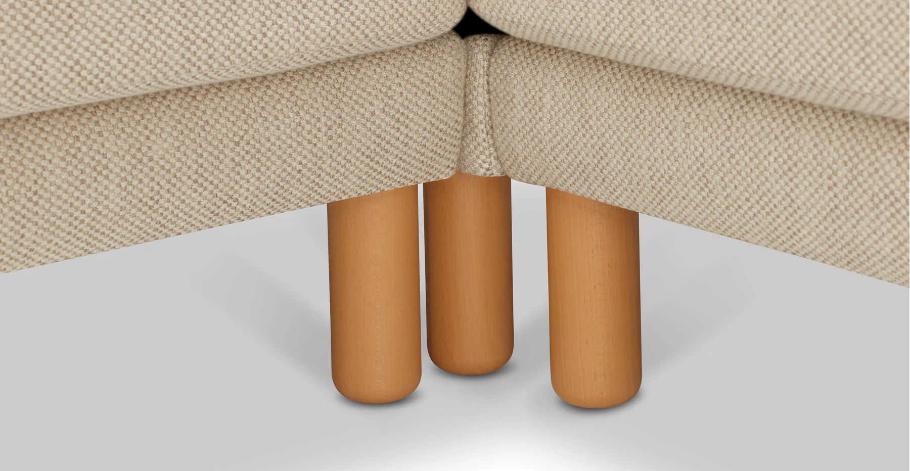 Klem 346 x 290 Köşe Silindir Ahşap Ayak - Doğal Doku - Image 30