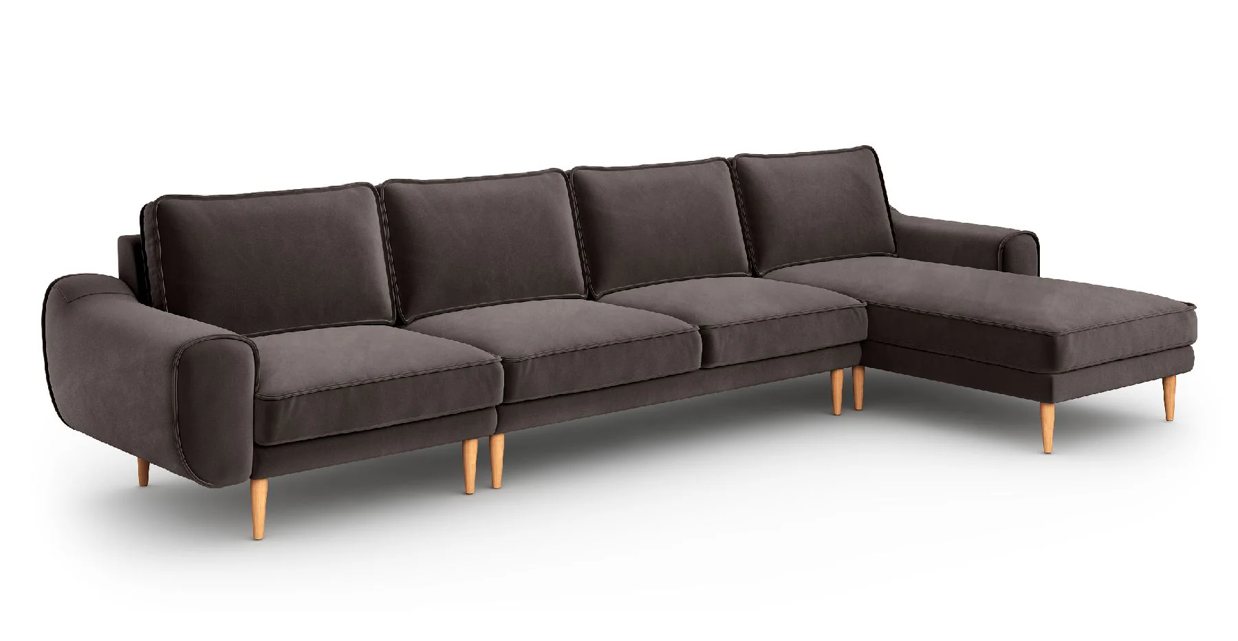 Klem 357 x 171 Köşe Ahşap Ayak - Kadife - Image 14