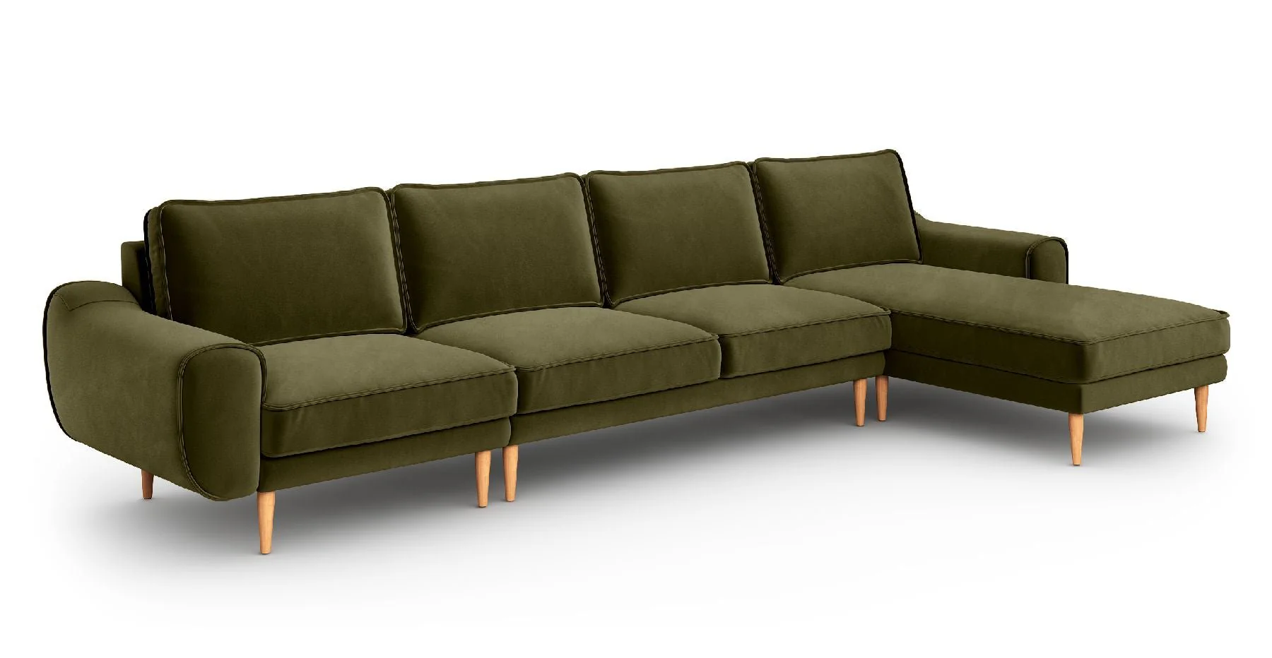 Klem 357 x 171 Köşe Ahşap Ayak - Kadife - Image 5