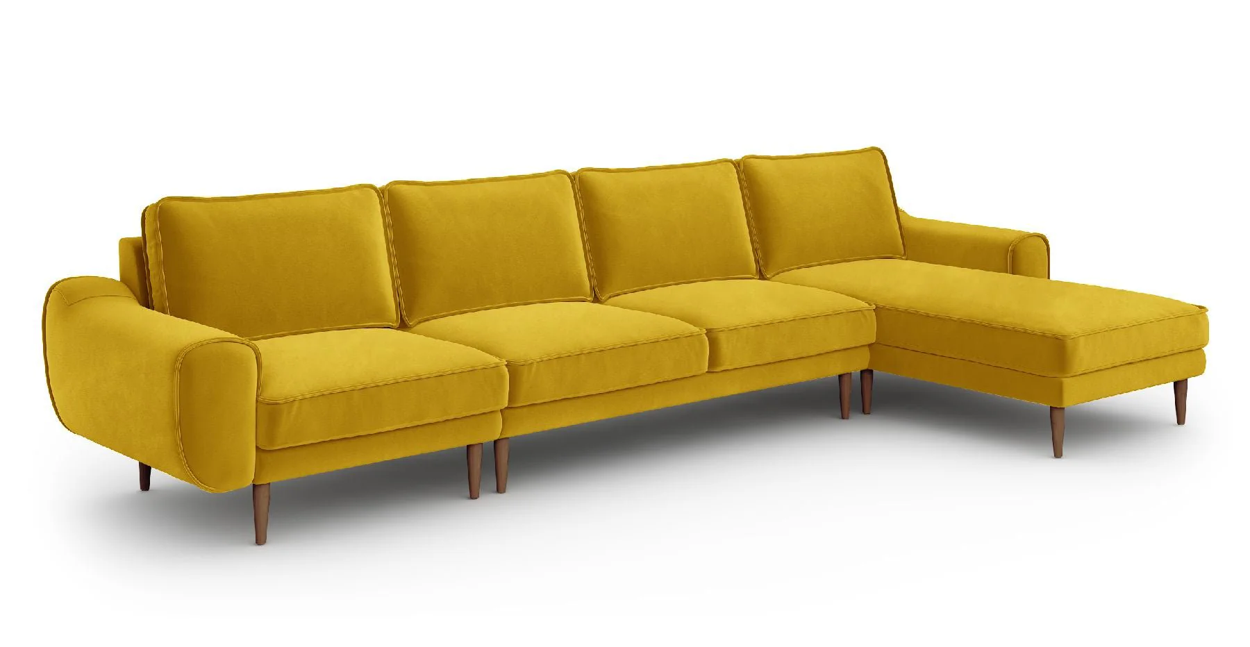 Klem 357 x 171 Köşe Ahşap Ayak - Kadife - Image 7