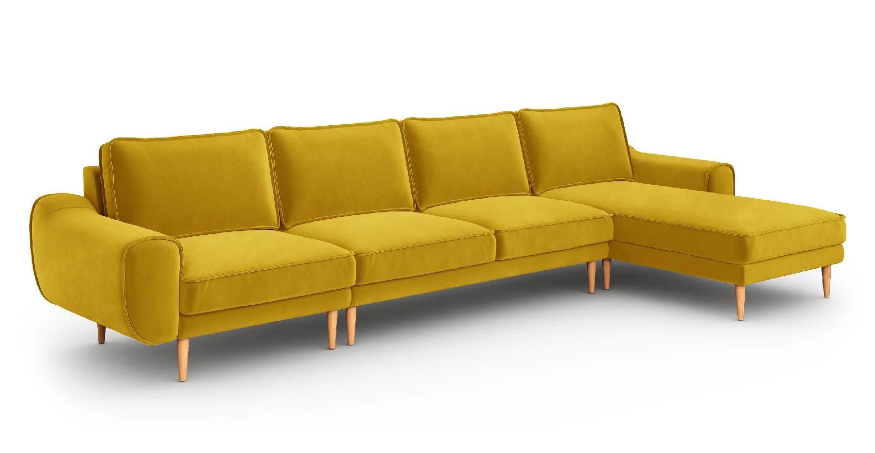 Klem 357 x 171 Köşe Ahşap Ayak - Kadife - Image 8