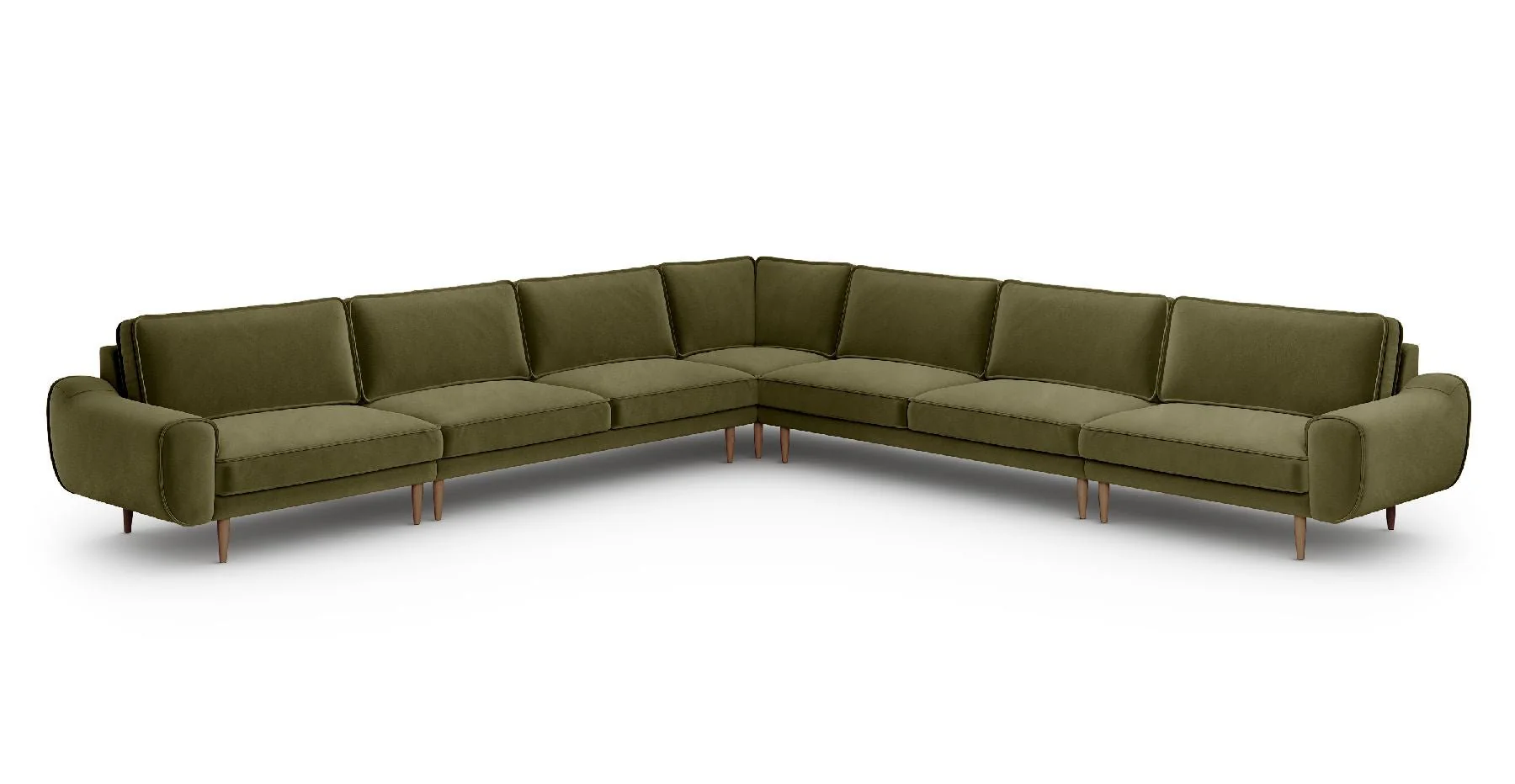 Klem 390 x 390 Köşe Ahşap Ayak - Kadife - Image 5