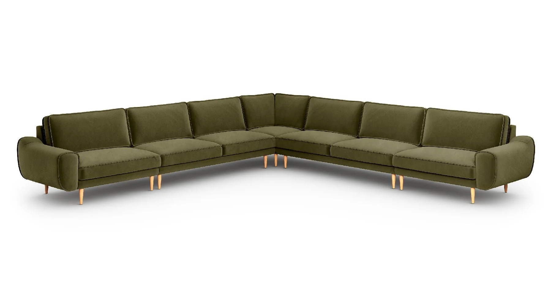 Klem 390 x 390 Köşe Ahşap Ayak - Kadife - Image 6
