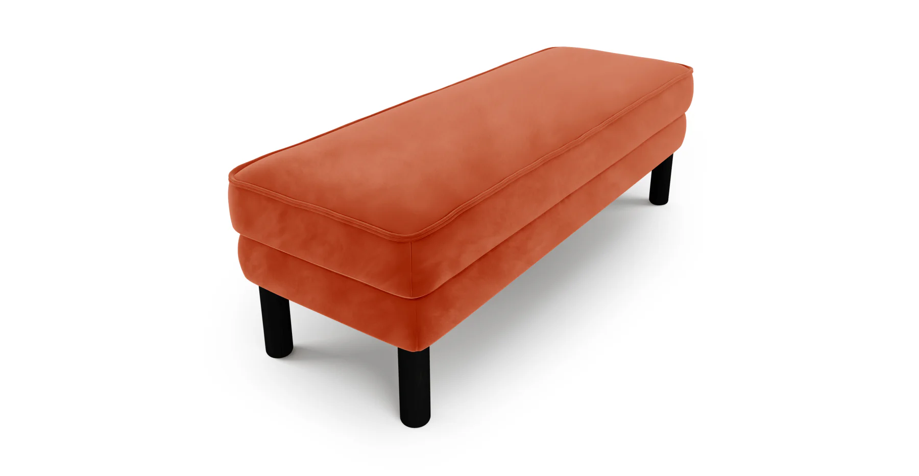 Klem Bench Silindir Ahşap Ayak - Kadife - Image 24
