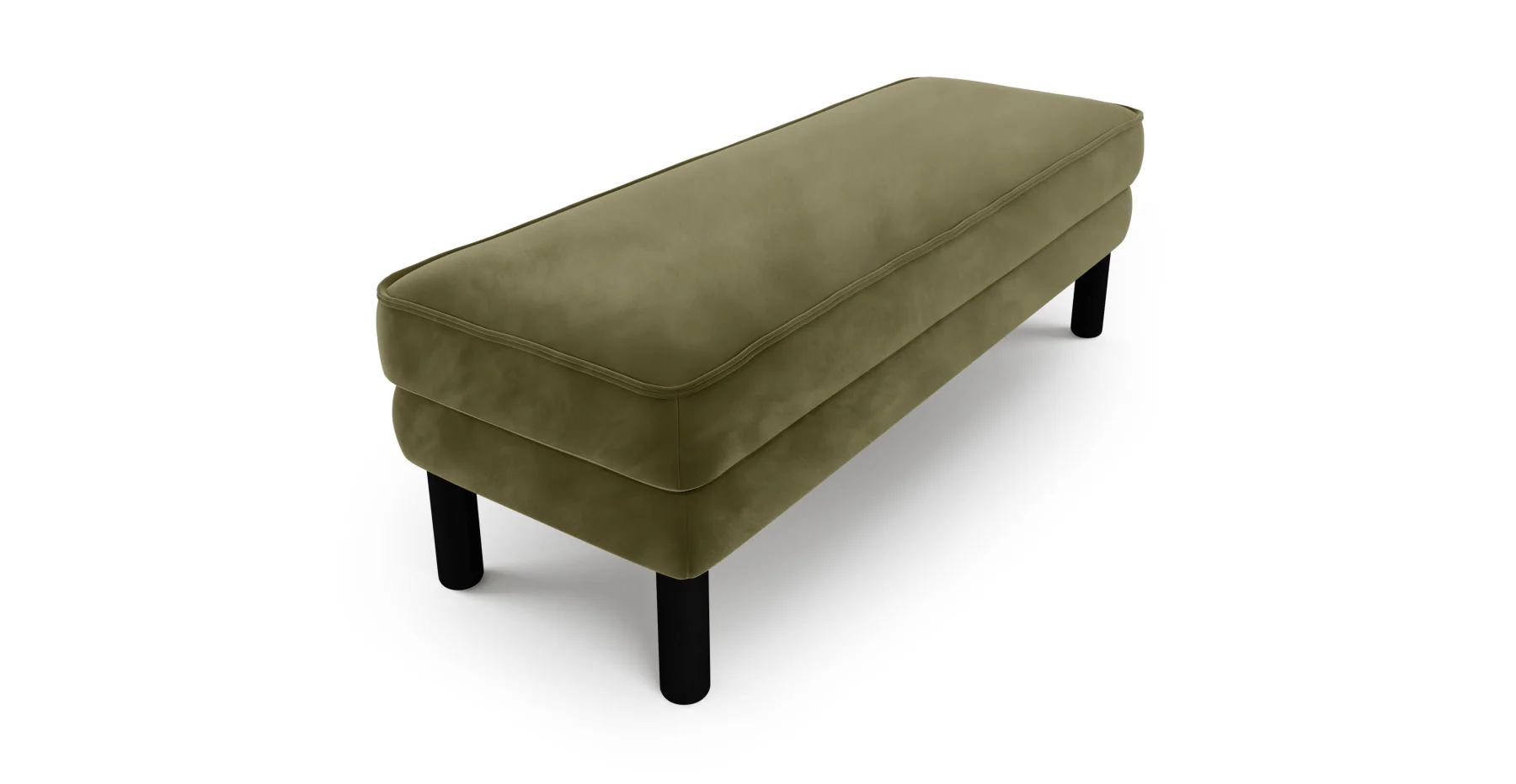 Klem Bench Silindir Ahşap Ayak - Kadife - Image 26