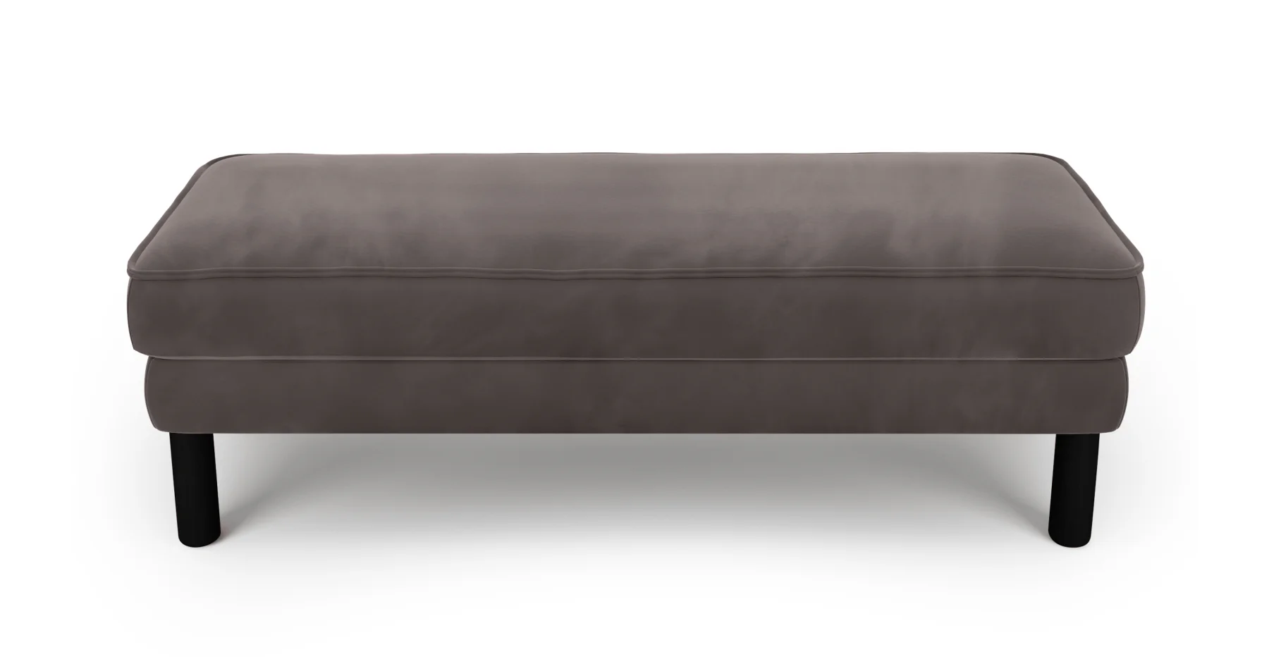 Klem Bench Silindir Ahşap Ayak - Kadife - Image 3