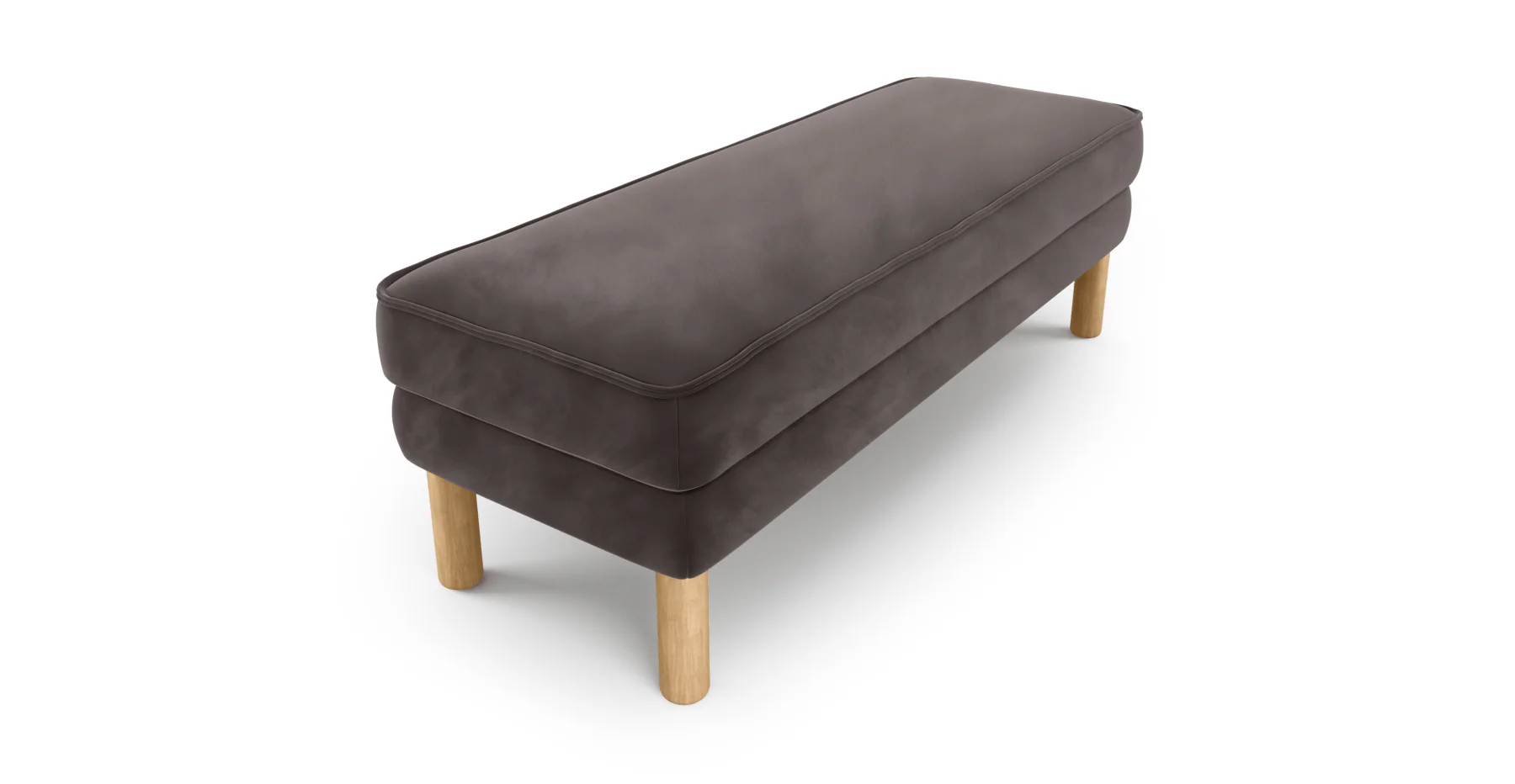 Klem Bench Silindir Ahşap Ayak - Kadife - Image 30