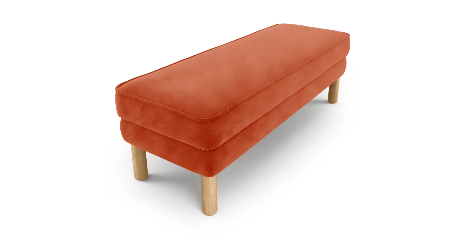 Klem Bench Silindir Ahşap Ayak - Kadife - Image 31