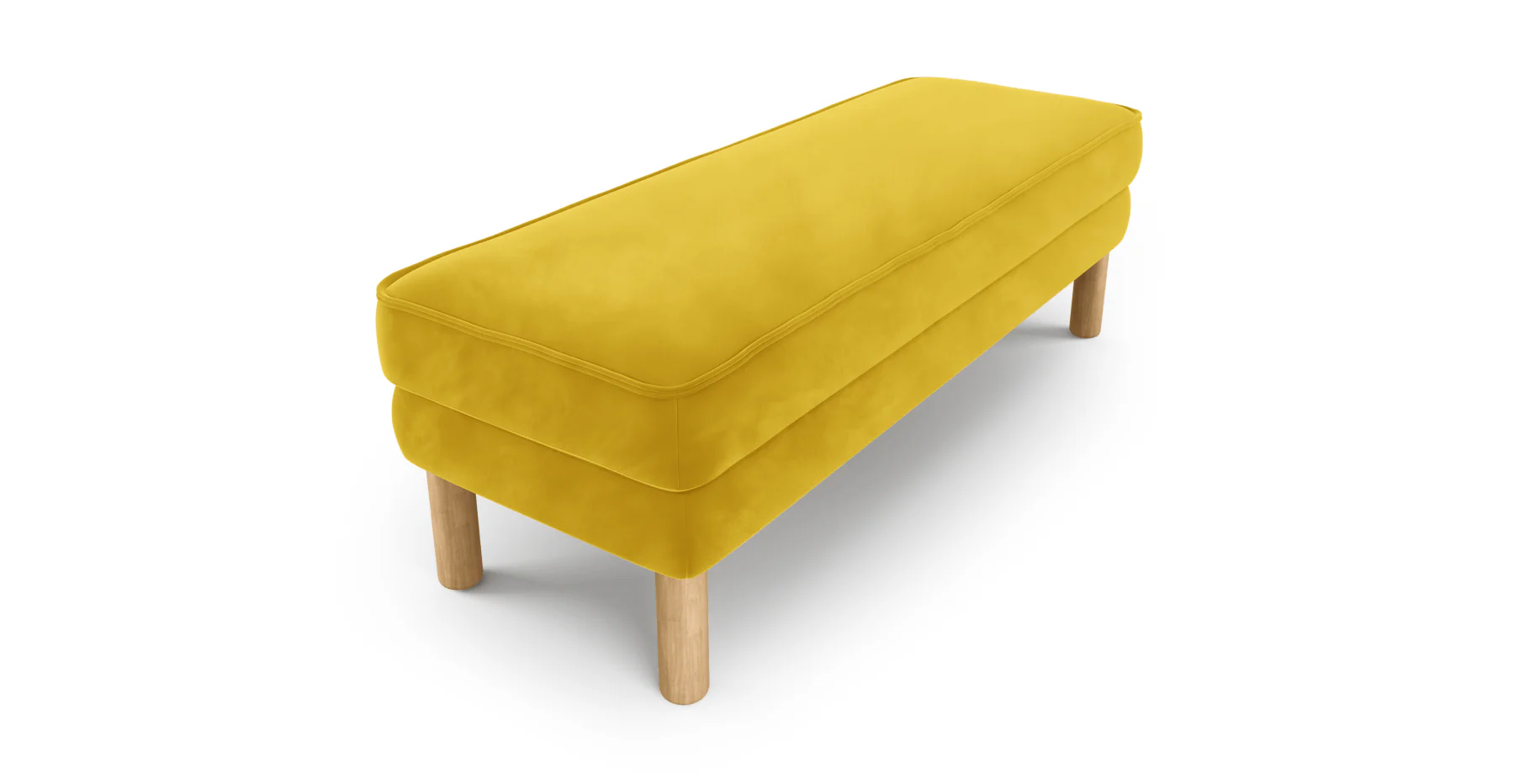 Klem Bench Silindir Ahşap Ayak - Kadife - Image 32