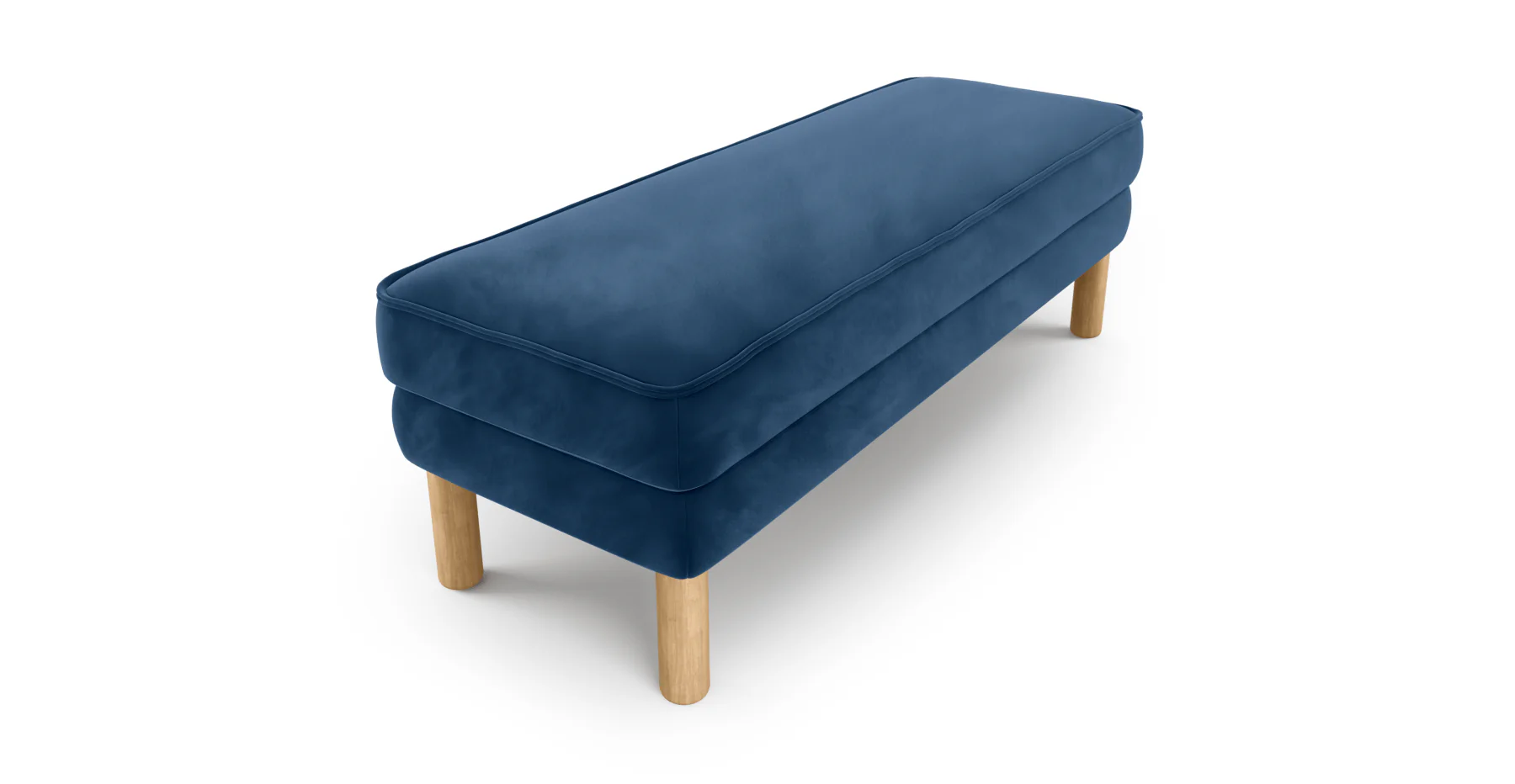 Klem Bench Silindir Ahşap Ayak - Kadife - Image 35