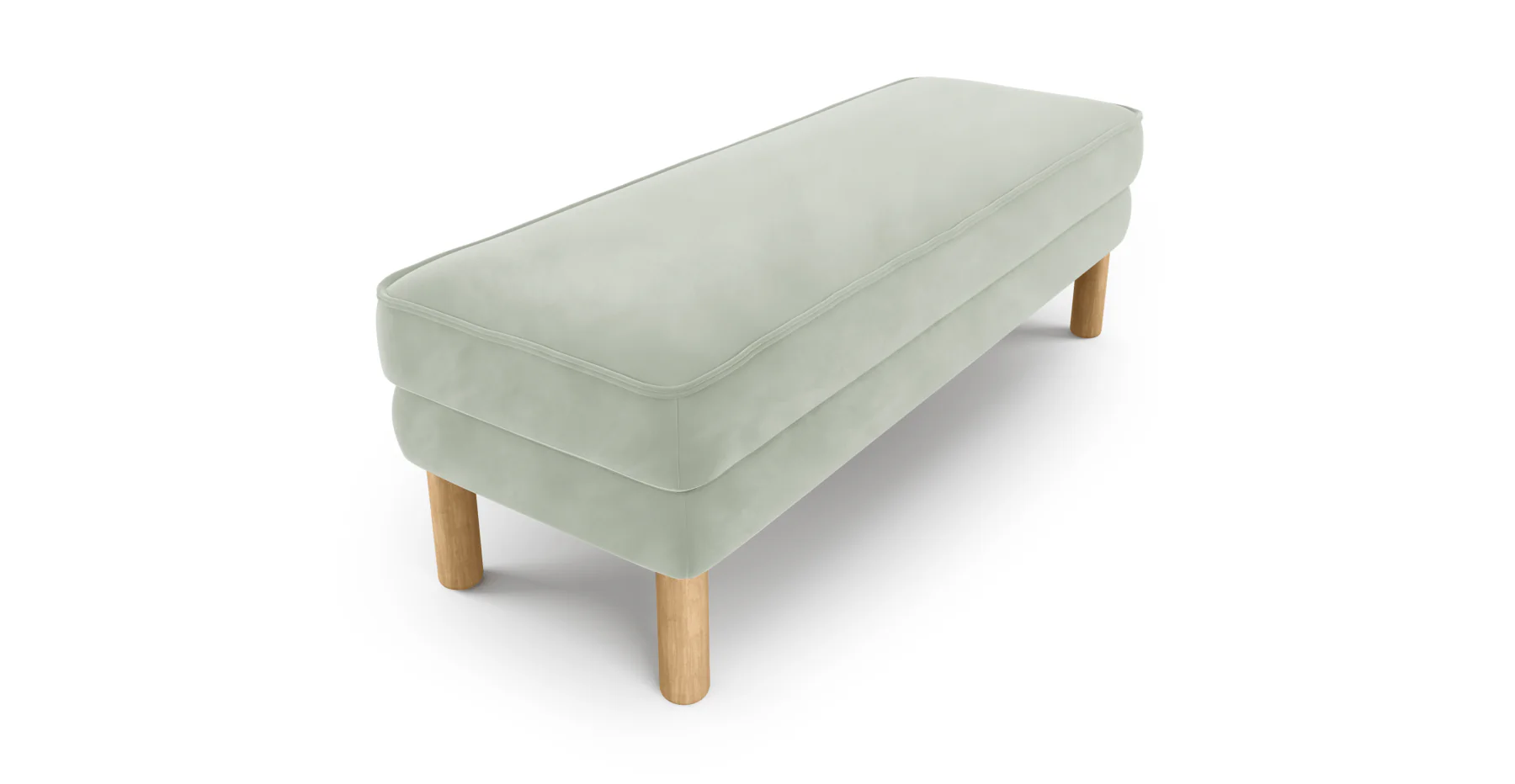 Klem Bench Silindir Ahşap Ayak - Kadife - Image 36