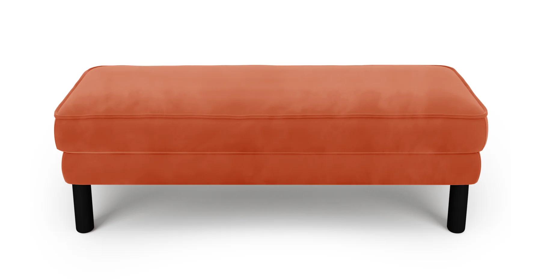 Klem Bench Silindir Ahşap Ayak - Kadife - Image 4
