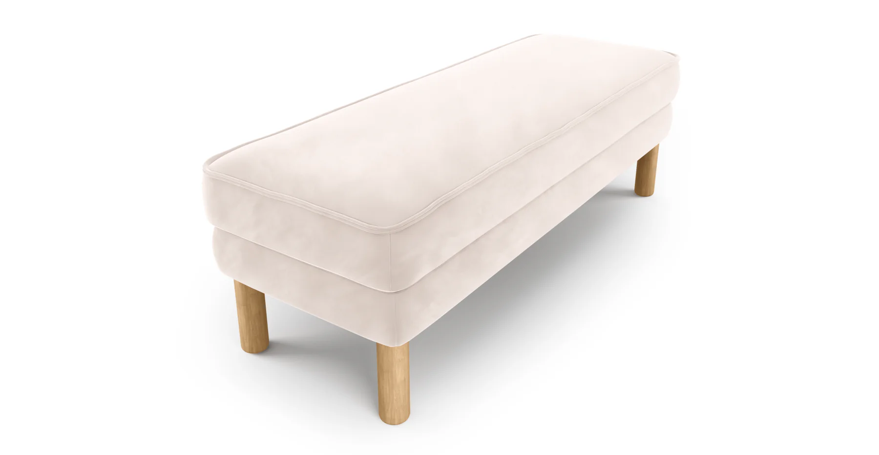 Klem Bench Silindir Ahşap Ayak - Kadife - Image 80