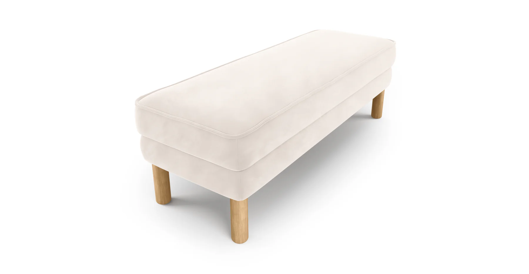 Klem Bench Silindir Ahşap Ayak - Kadife - Image 89