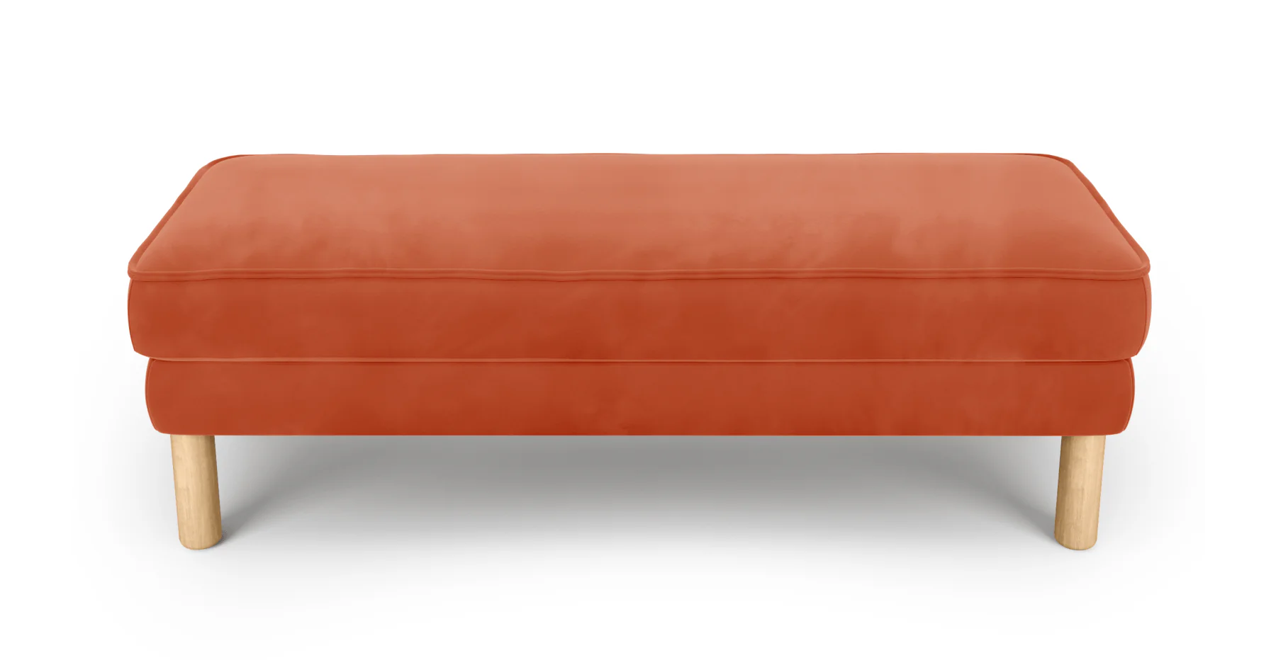 Klem Bench Silindir Ahşap Ayak - Kadife - Image 9