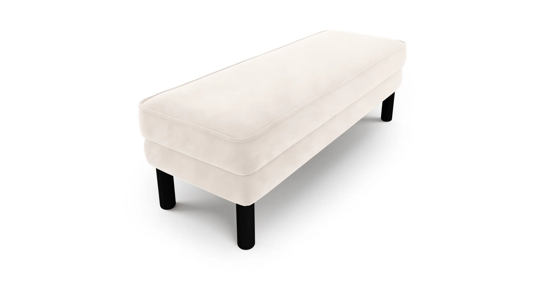 Klem Bench Silindir Ahşap Ayak - Kadife - Image 90