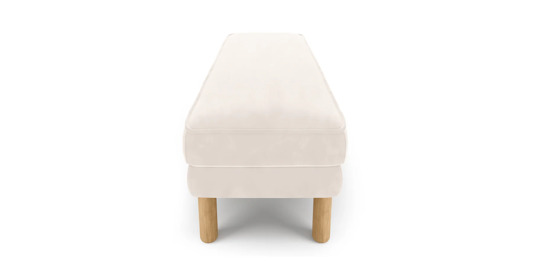 Klem Bench Silindir Ahşap Ayak - Kadife - Image 92