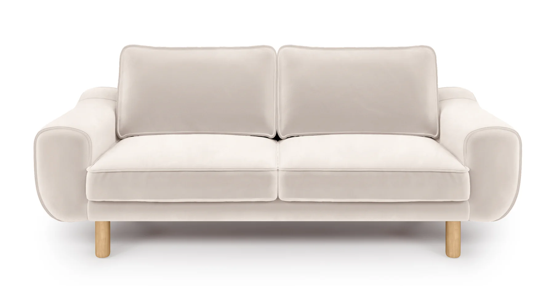 Klem İkili Koltuk Silindir Ahşap Ayak - Kadife - Image 110