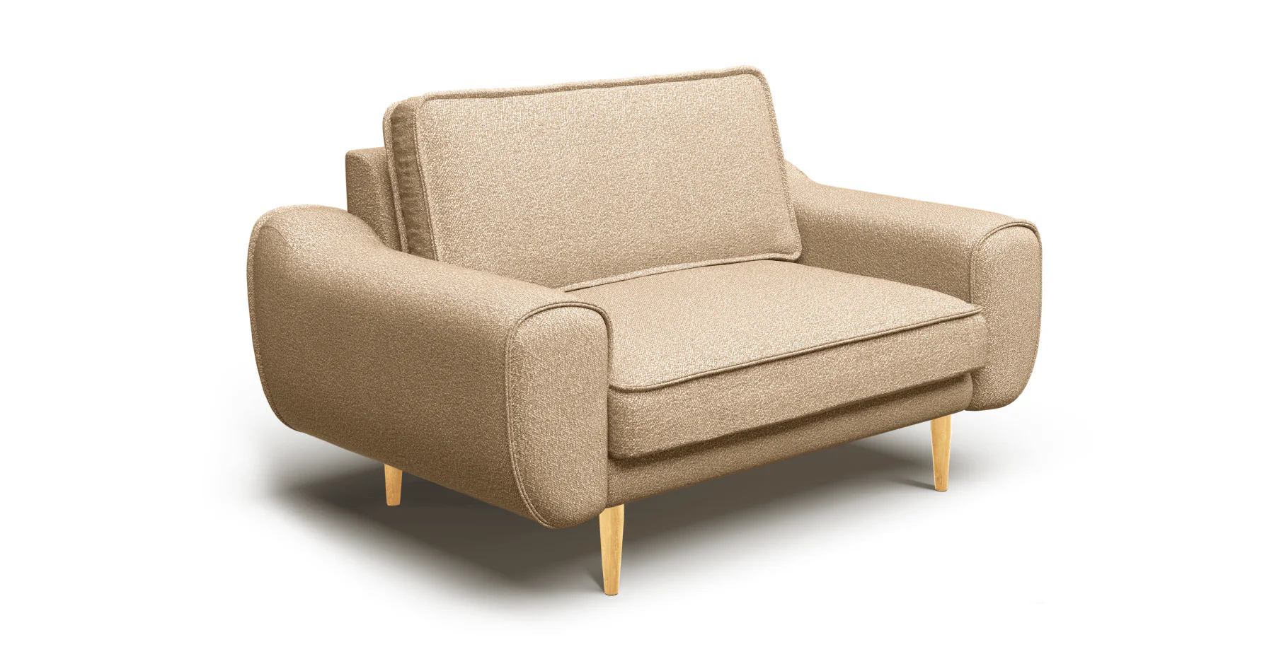 Klem Loveseat Ahşap Ayak - Bukle - Image 55