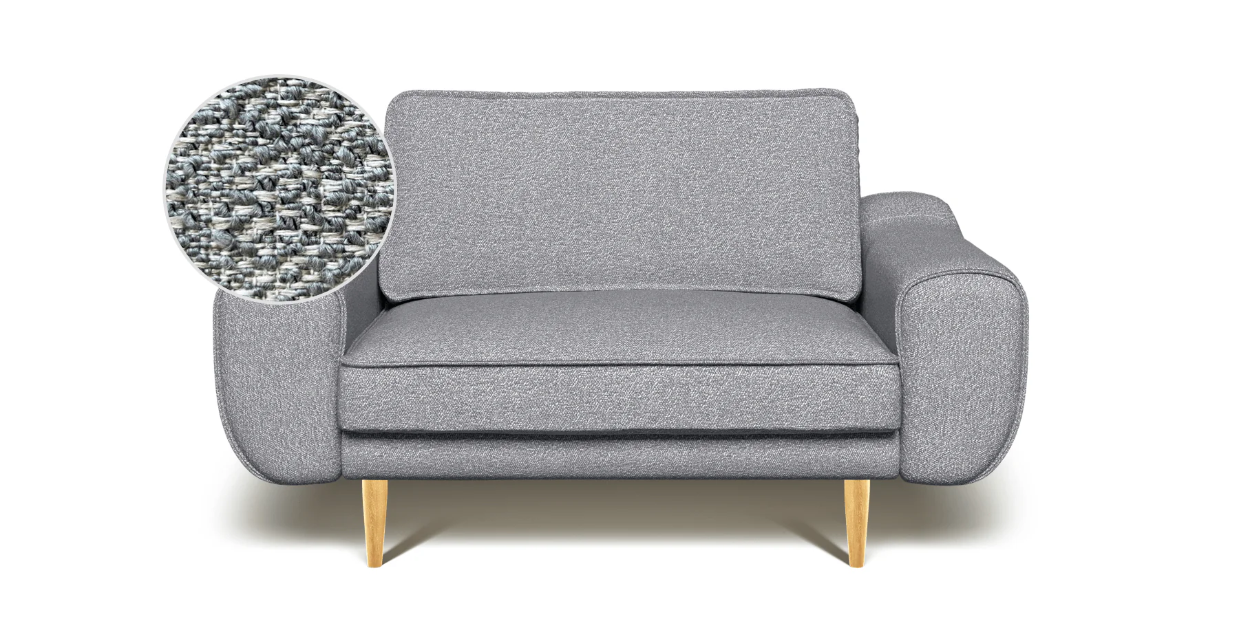 Klem Loveseat Ahşap Ayak - Bukle - Image 78