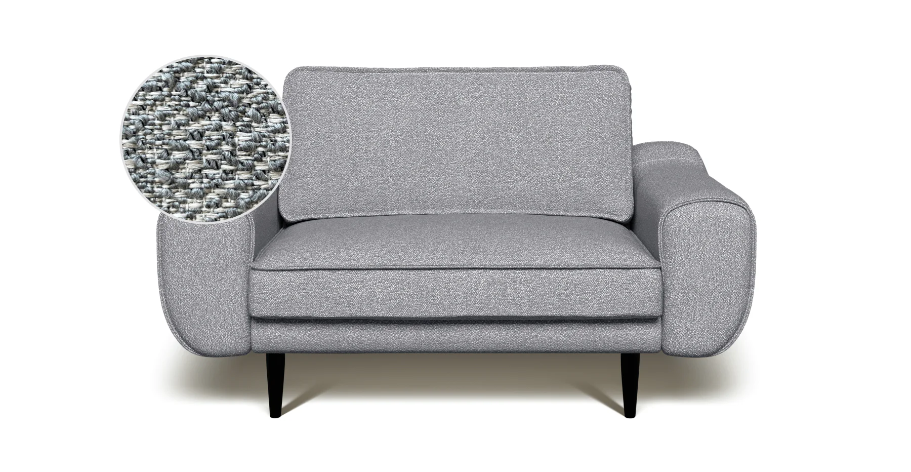 Klem Loveseat Ahşap Ayak - Bukle - Image 79