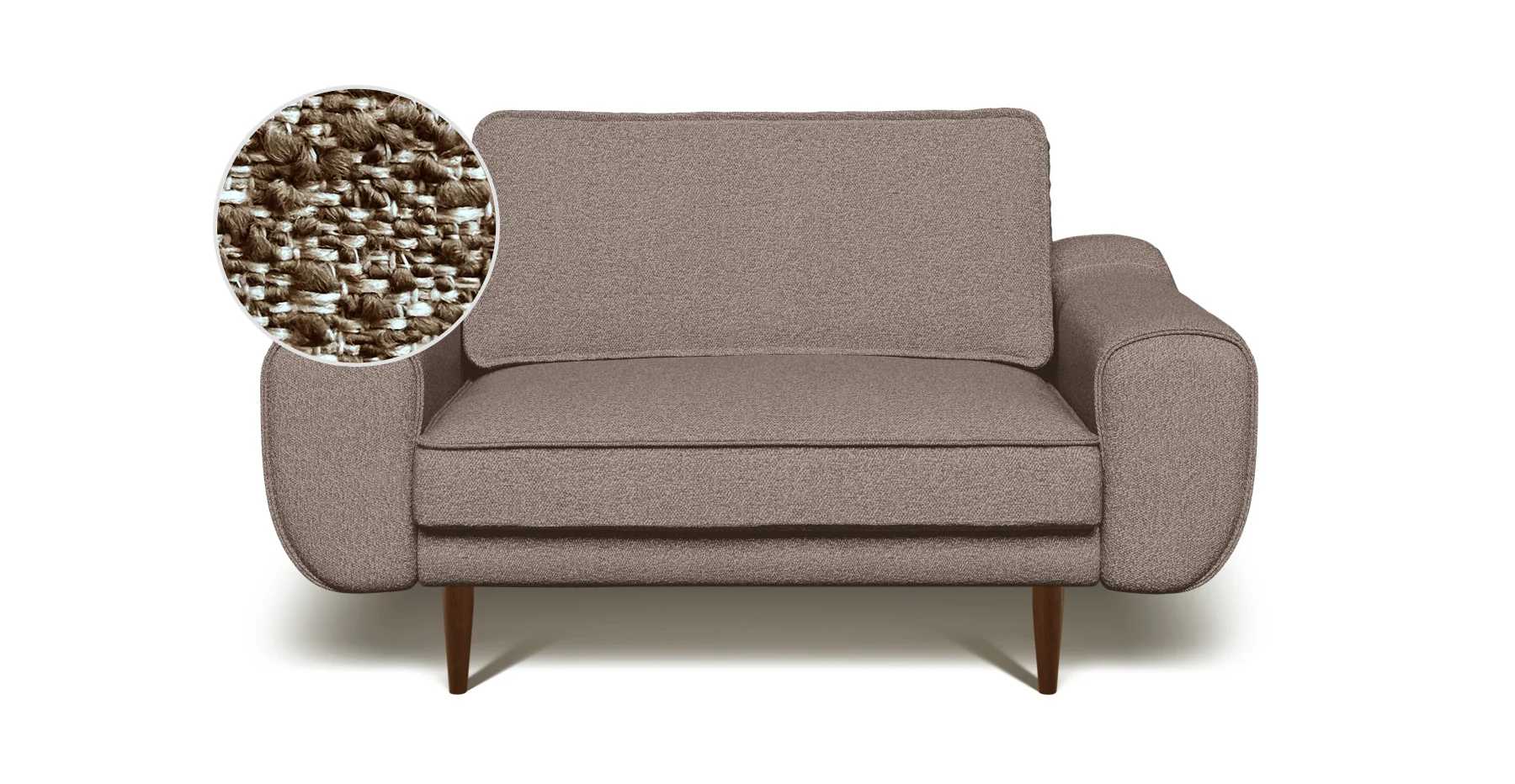 Klem Loveseat Ahşap Ayak - Bukle - Image 83