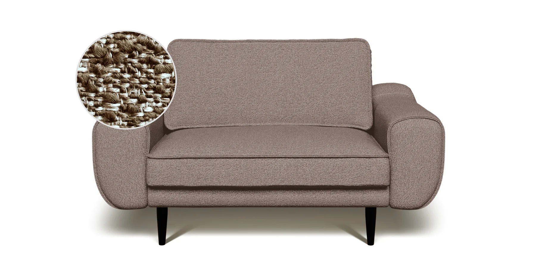 Klem Loveseat Ahşap Ayak - Bukle - Image 84