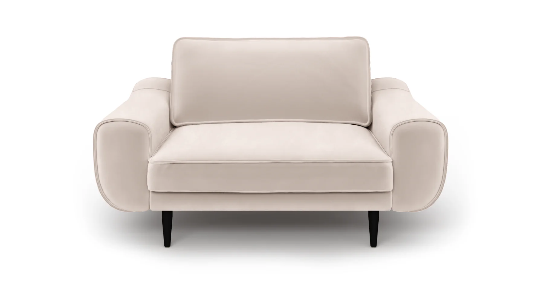 Klem Loveseat Ahşap Ayak - Kadife - Image 103