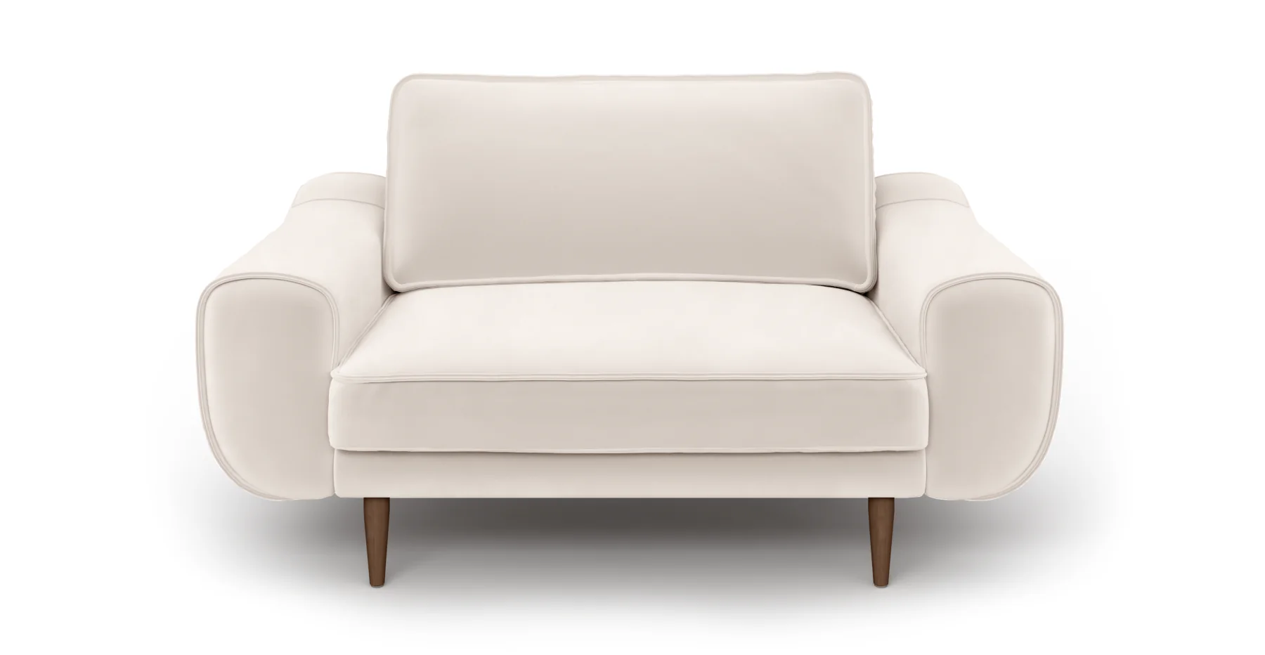 Klem Loveseat Ahşap Ayak - Kadife - Image 113