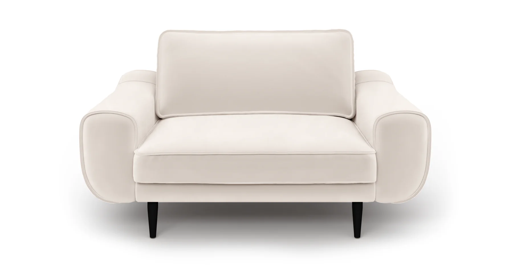 Klem Loveseat Ahşap Ayak - Kadife - Image 115