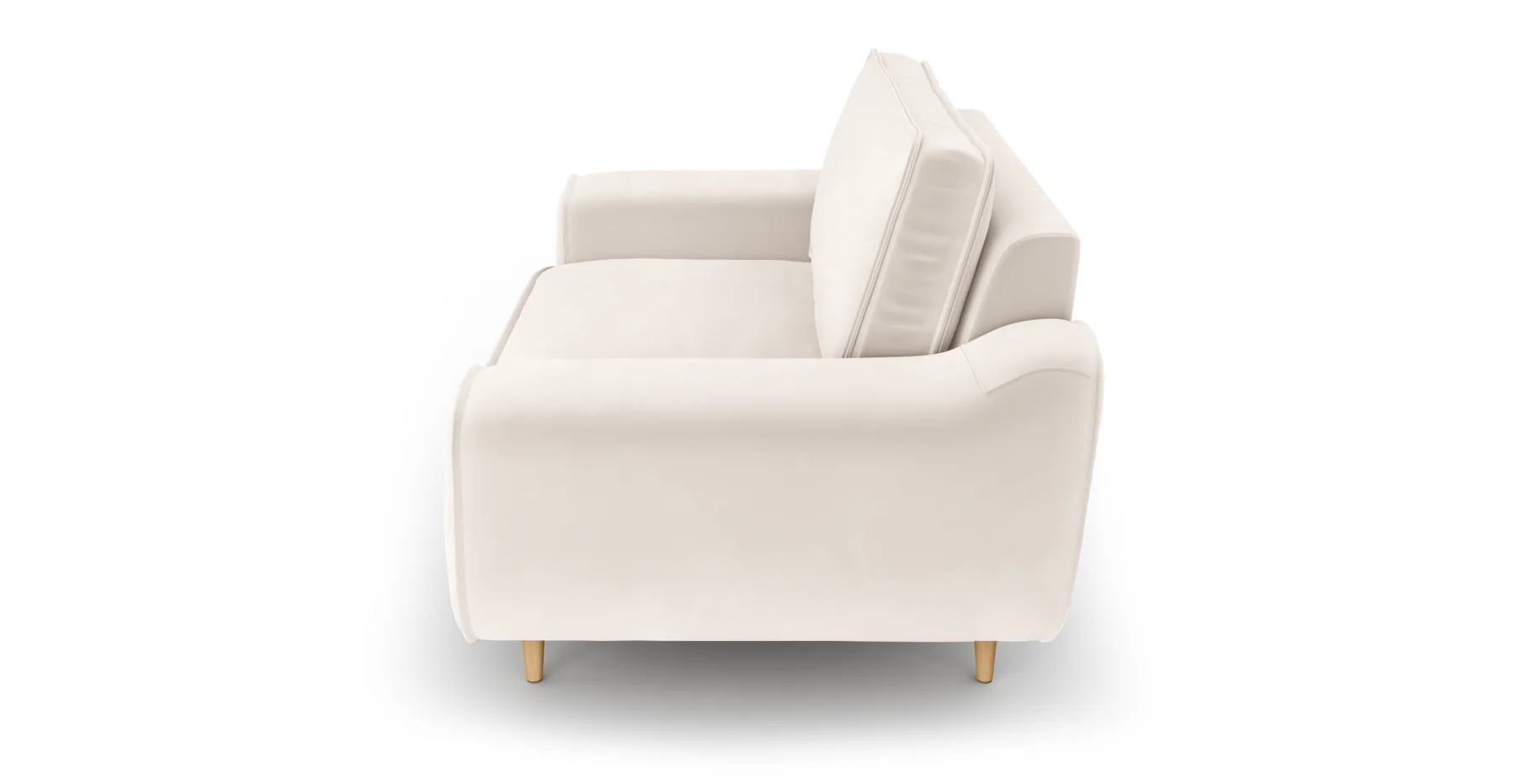 Klem Loveseat Ahşap Ayak - Kadife - Image 117
