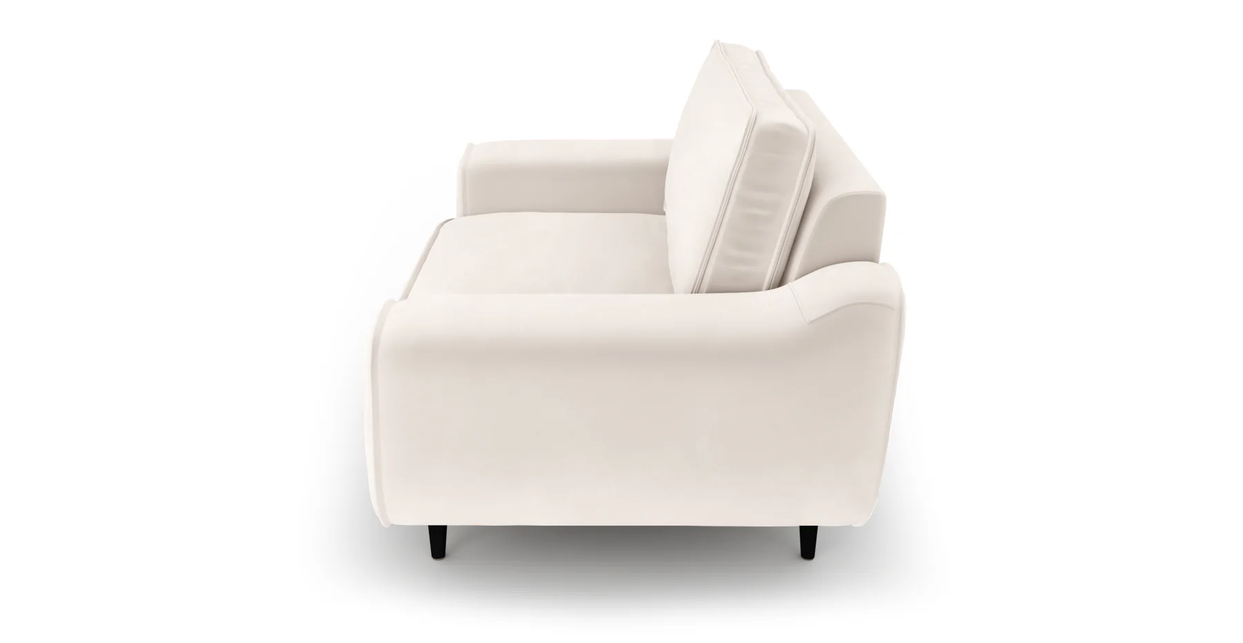 Klem Loveseat Ahşap Ayak - Kadife - Image 118