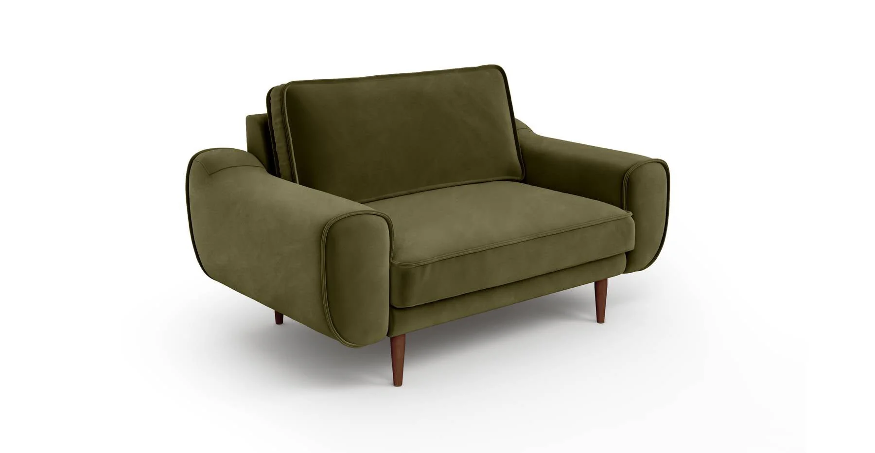 Klem Loveseat Ahşap Ayak - Kadife - Image 18