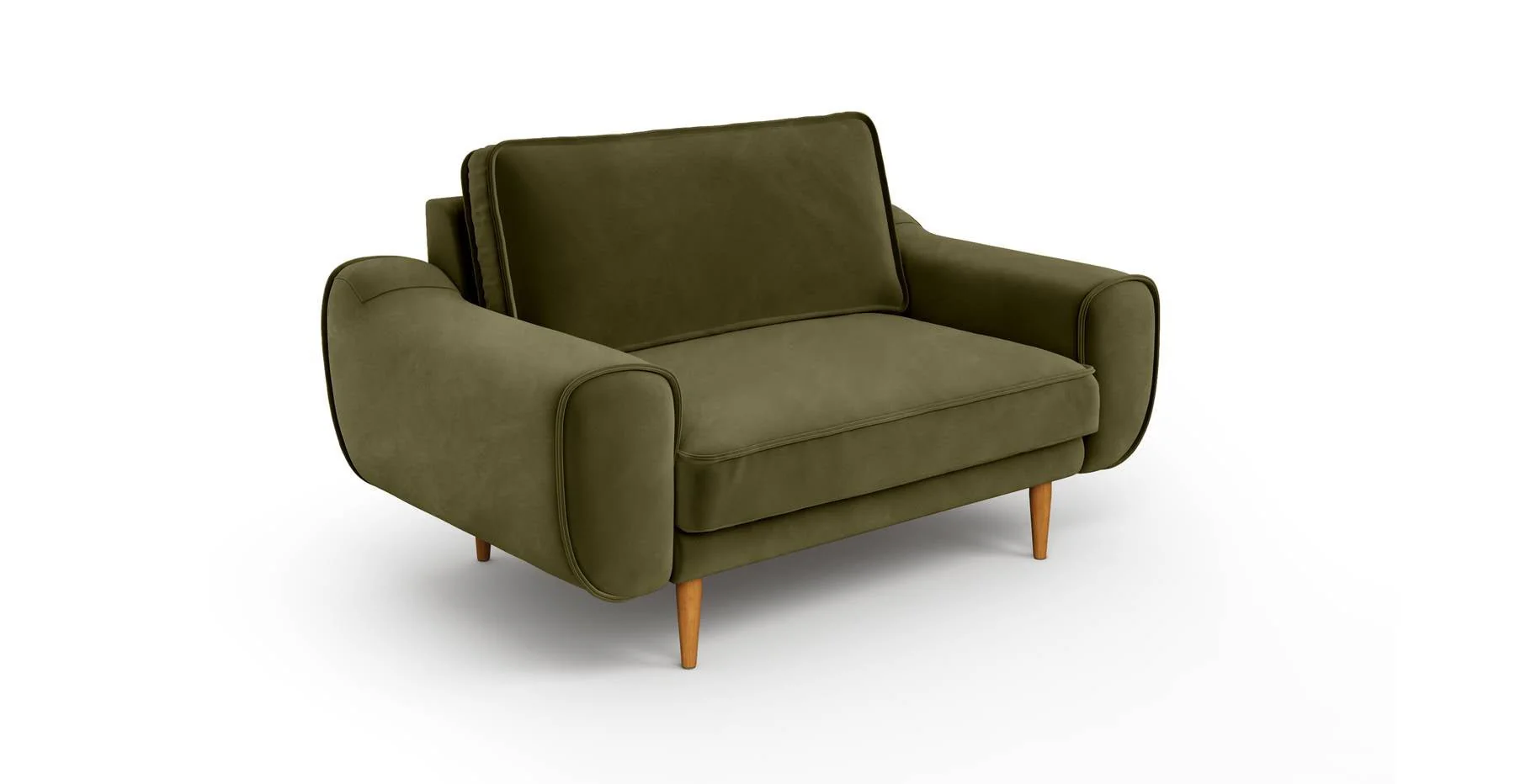 Klem Loveseat Ahşap Ayak - Kadife - Image 22