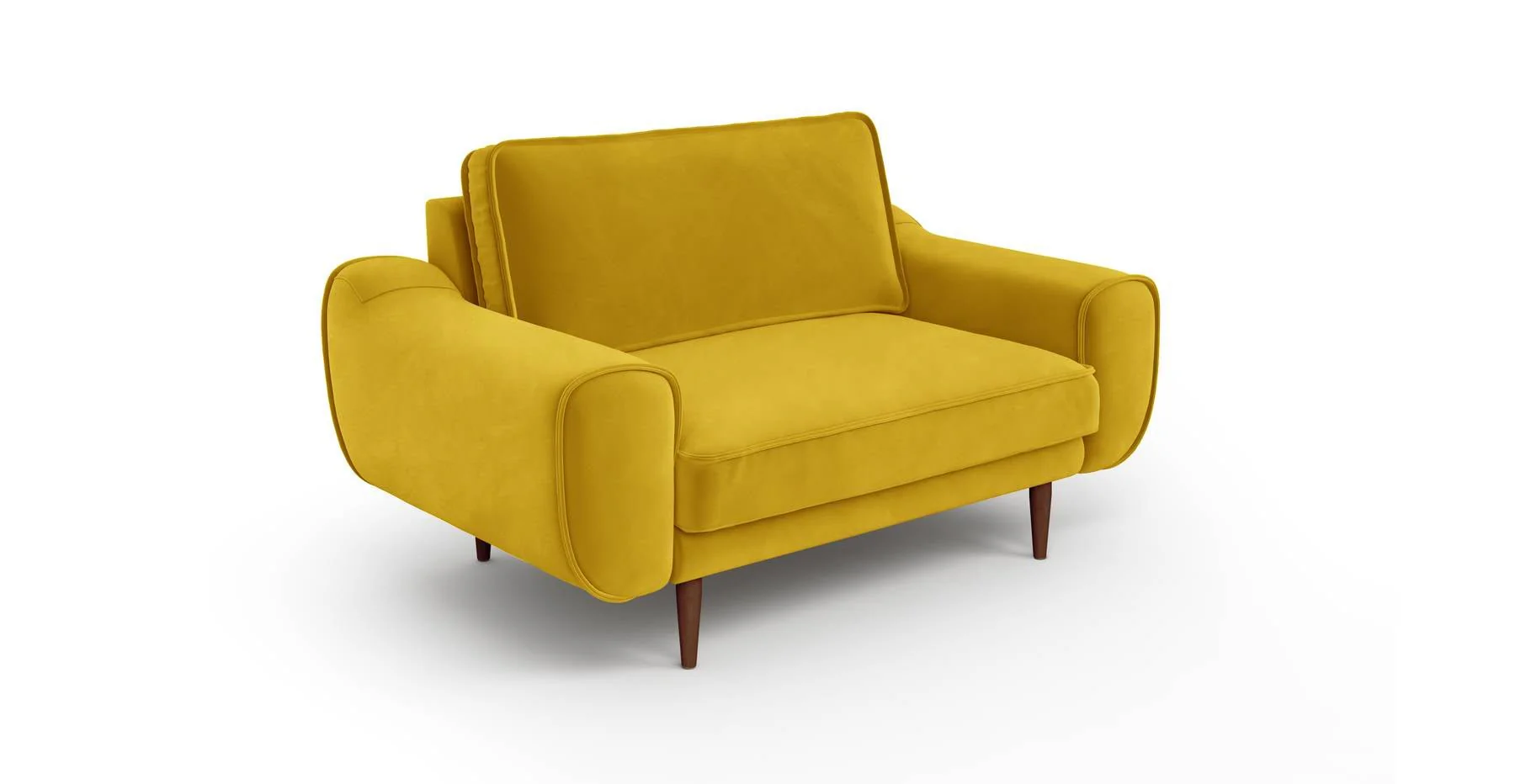 Klem Loveseat Ahşap Ayak - Kadife - Image 31