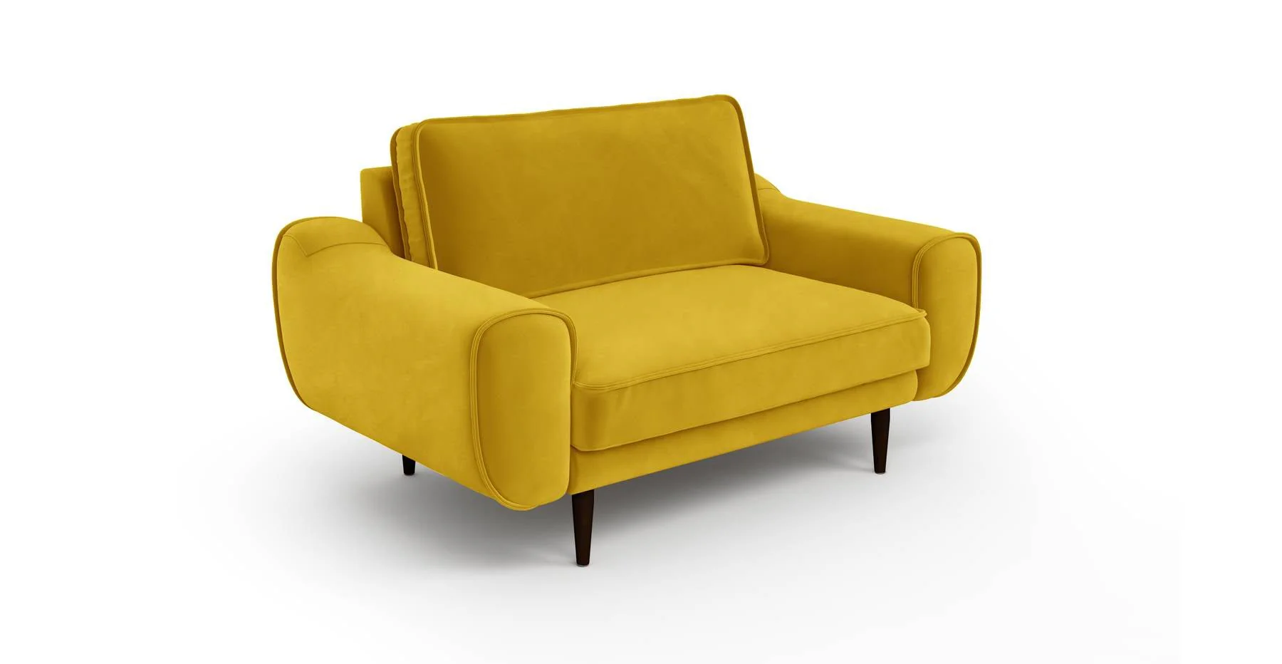 Klem Loveseat Ahşap Ayak - Kadife - Image 38