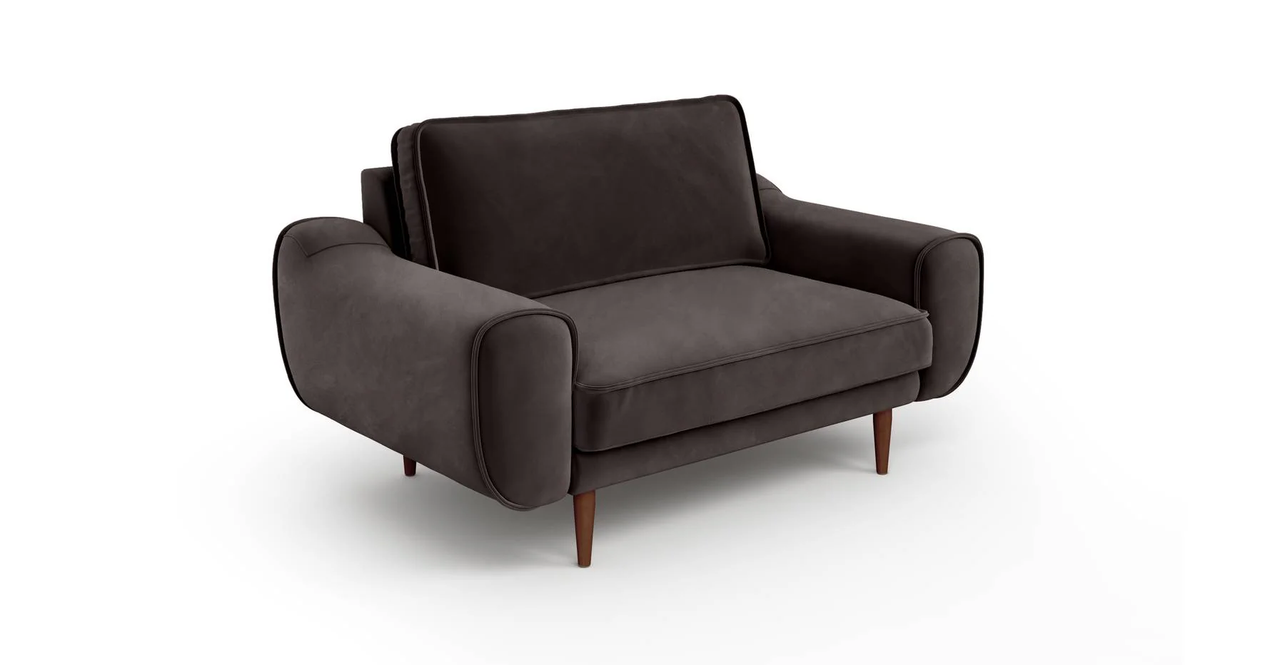 Klem Loveseat Ahşap Ayak - Kadife - Image 5