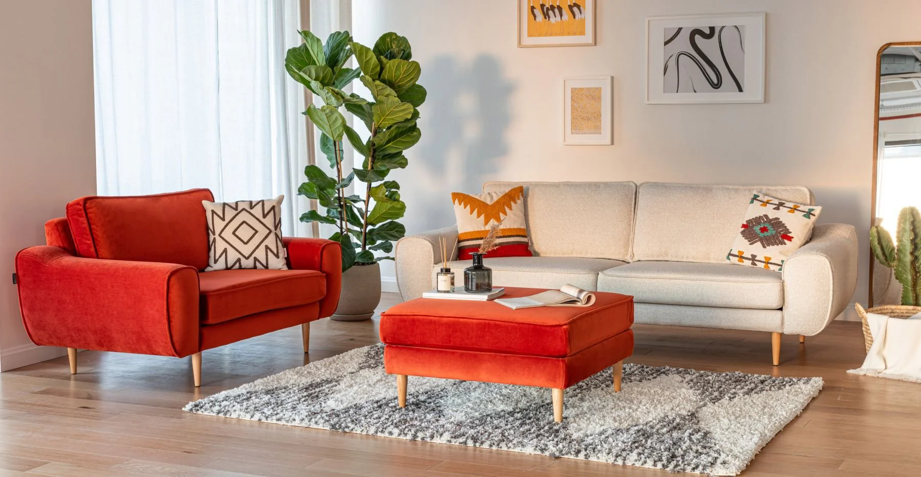 Klem Loveseat Ahşap Ayak - Kadife - Image 53
