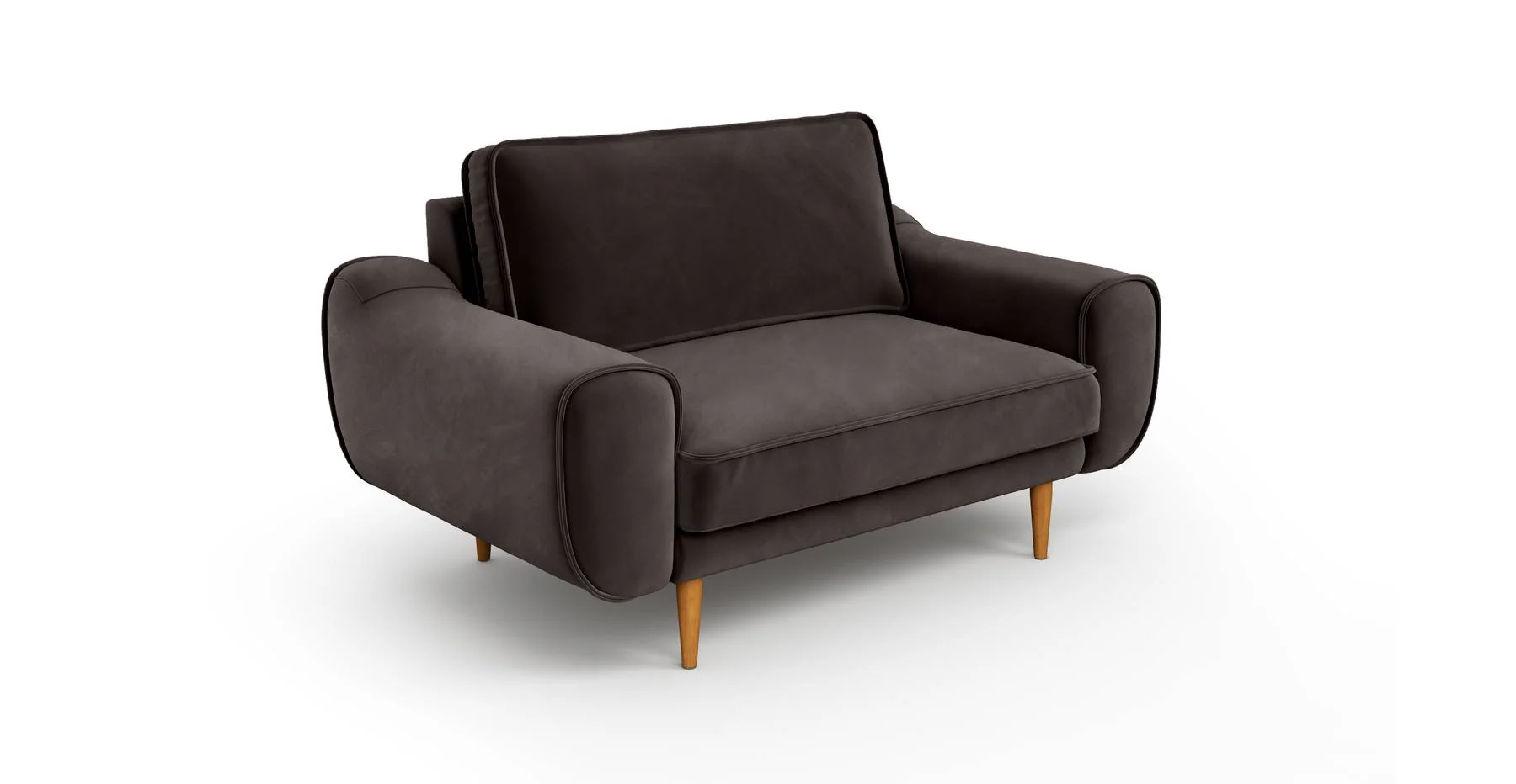Klem Loveseat Ahşap Ayak - Kadife - Image 57