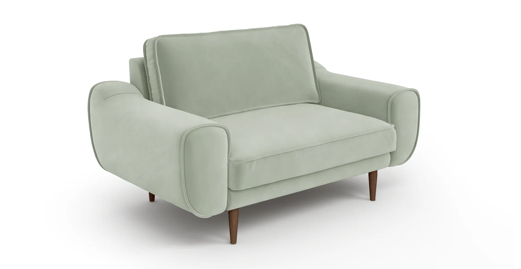 Klem Loveseat Ahşap Ayak - Kadife - Image 65