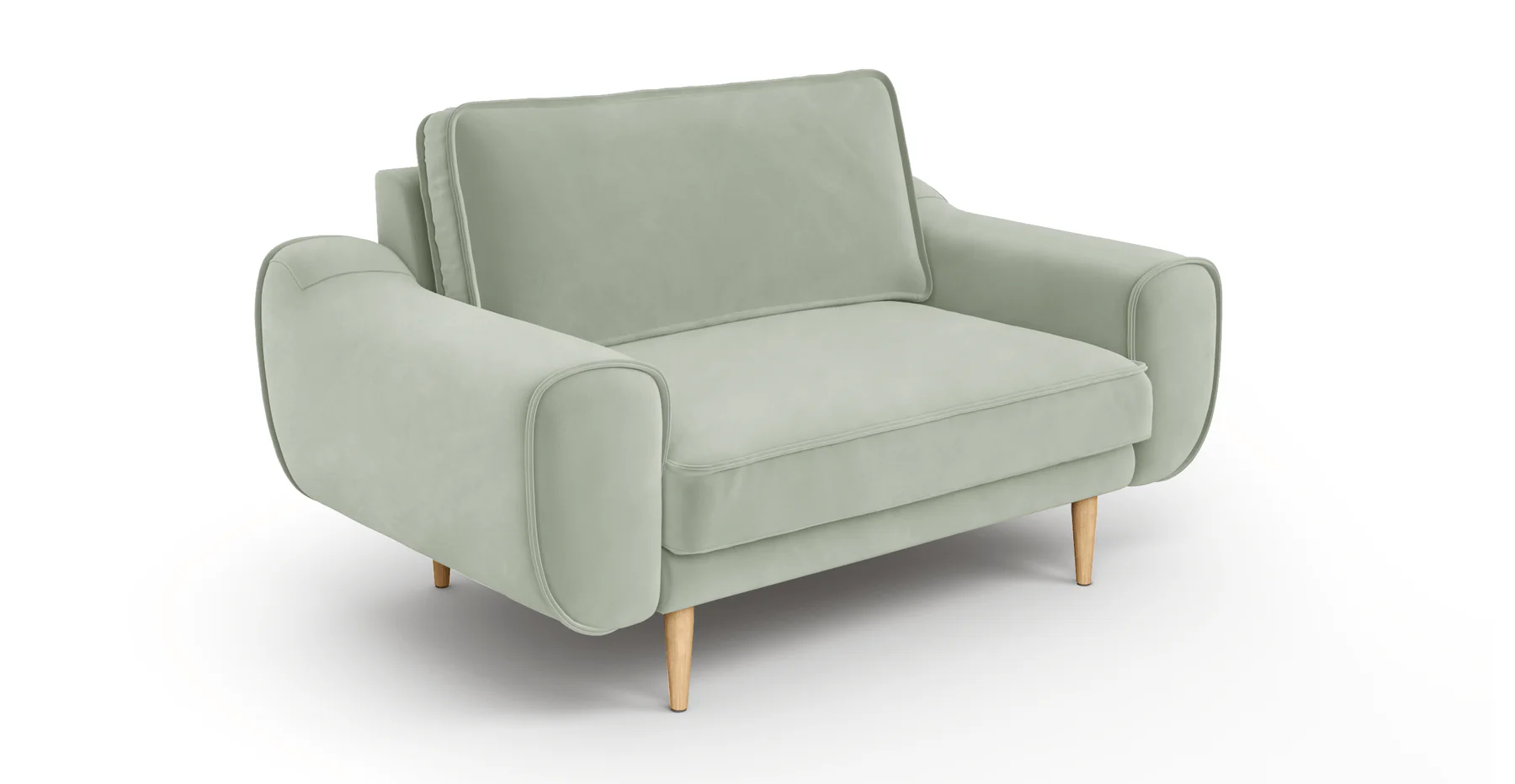Klem Loveseat Ahşap Ayak - Kadife - Image 69