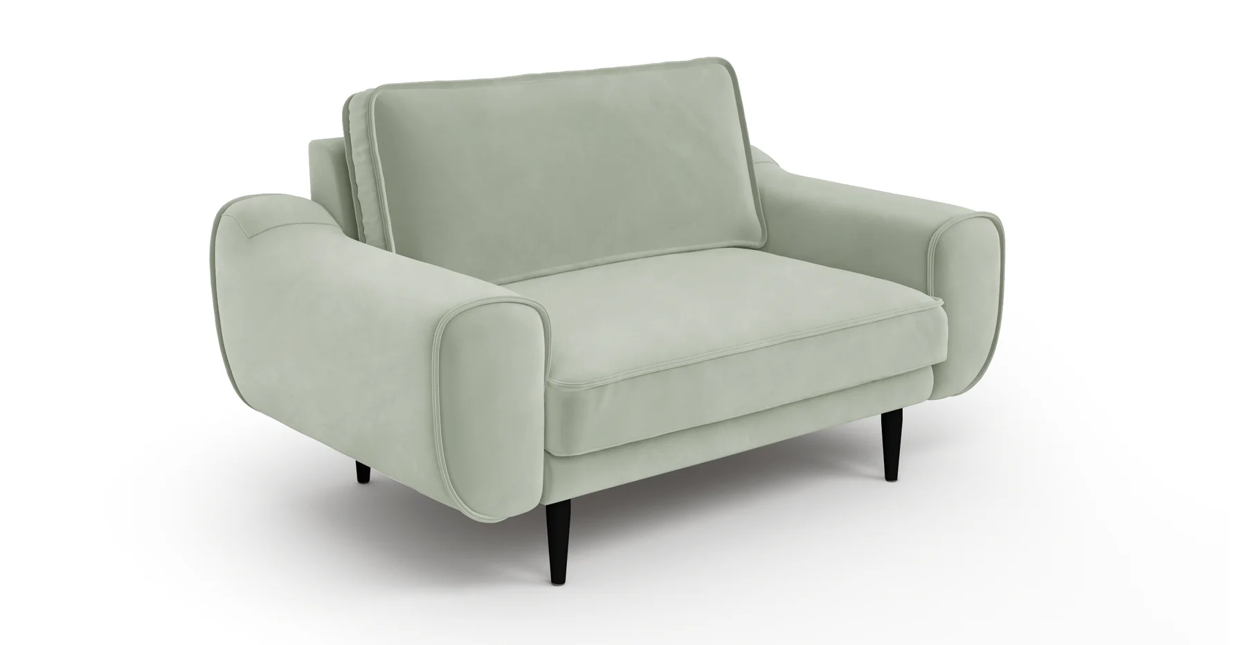 Klem Loveseat Ahşap Ayak - Kadife - Image 73