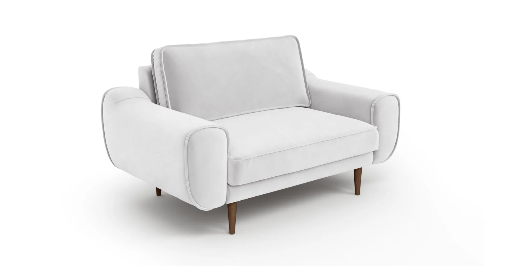 Klem Loveseat Ahşap Ayak - Kadife - Image 77