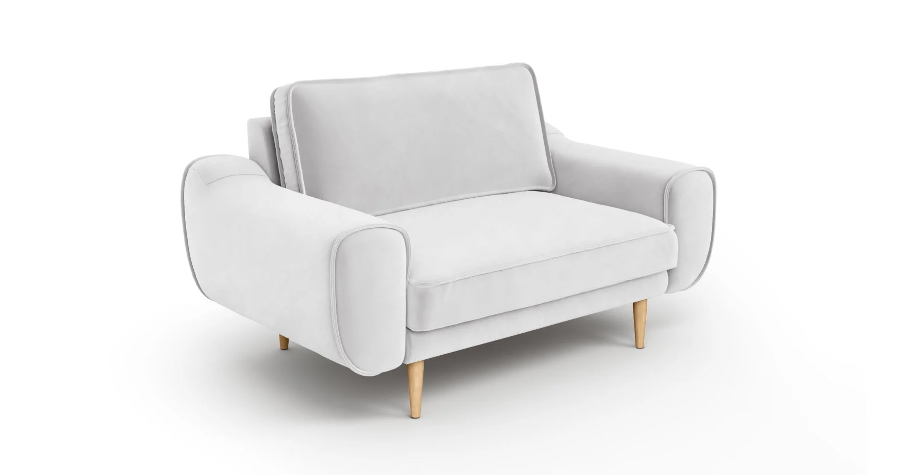 Klem Loveseat Ahşap Ayak - Kadife - Image 78