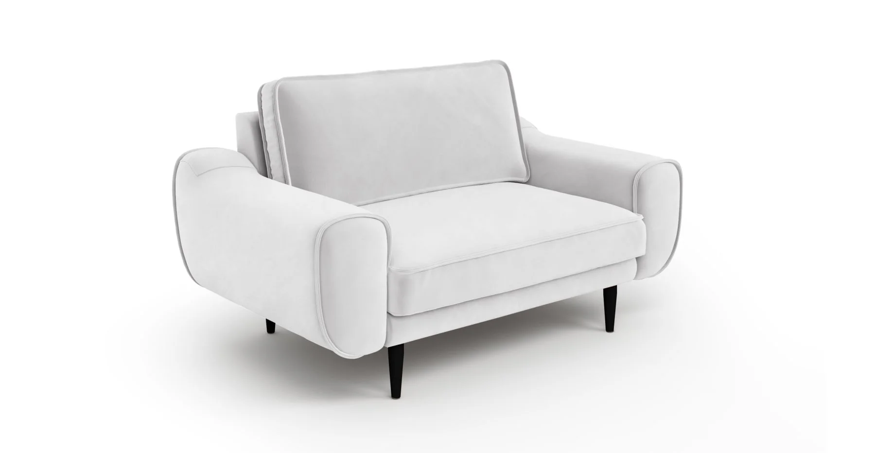 Klem Loveseat Ahşap Ayak - Kadife - Image 79