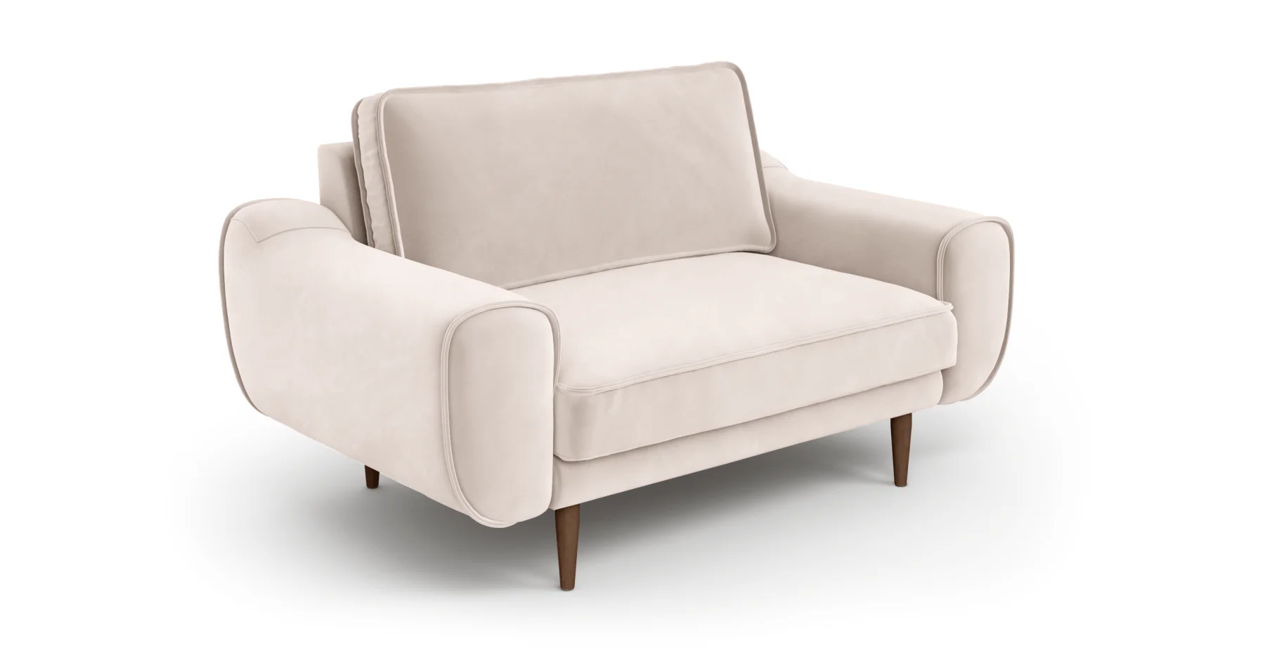 Klem Loveseat Ahşap Ayak - Kadife - Image 99
