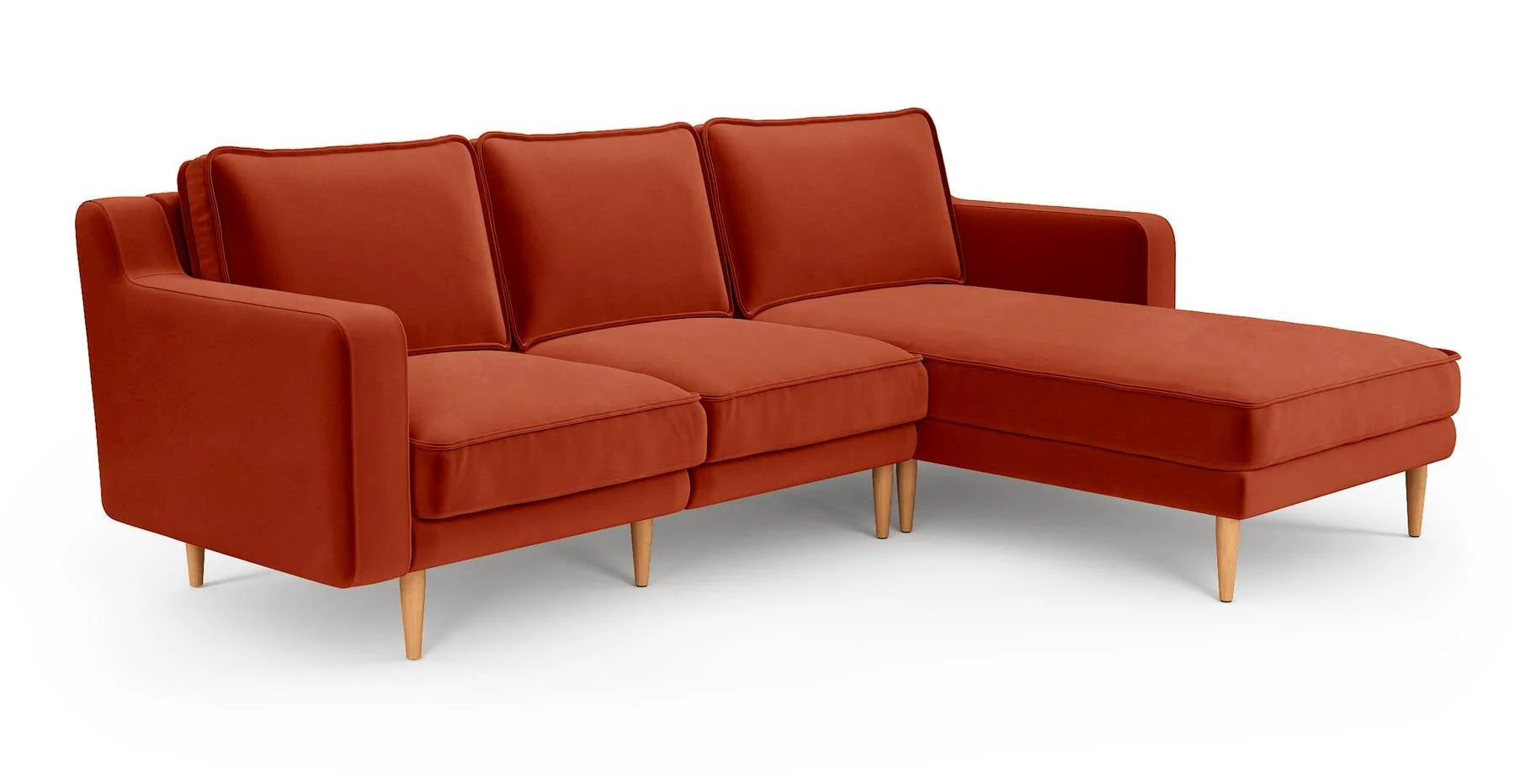 Klem Slim 240 x 171 Köşe Ahşap Ayak - Kadife - Image 3