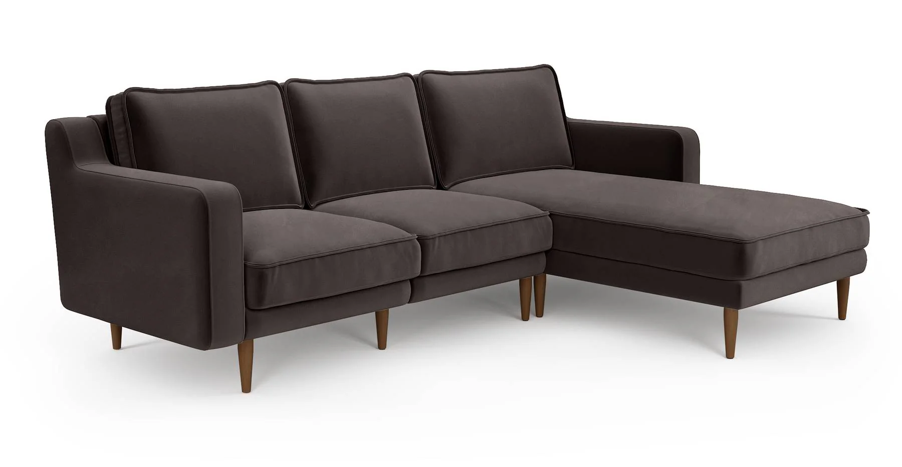 Klem Slim 240 x 171 Köşe Ahşap Ayak - Kadife - Image 5