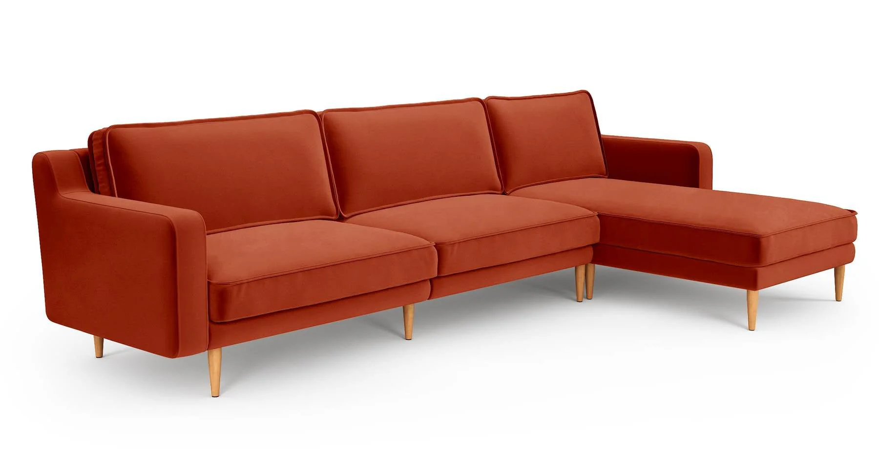 Klem Slim 312 x 171 Köşe Ahşap Ayak - Kadife - Image 3